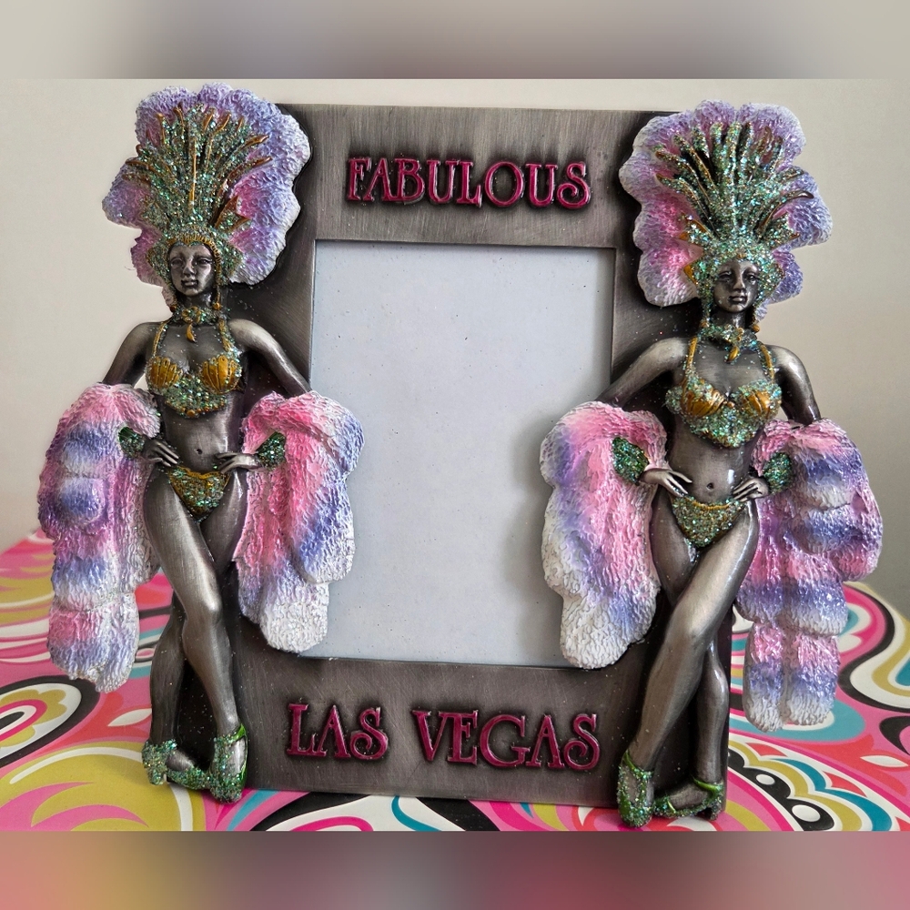 Vintage Showgirl Fabulous Las Vegas Decorative Photo Frame